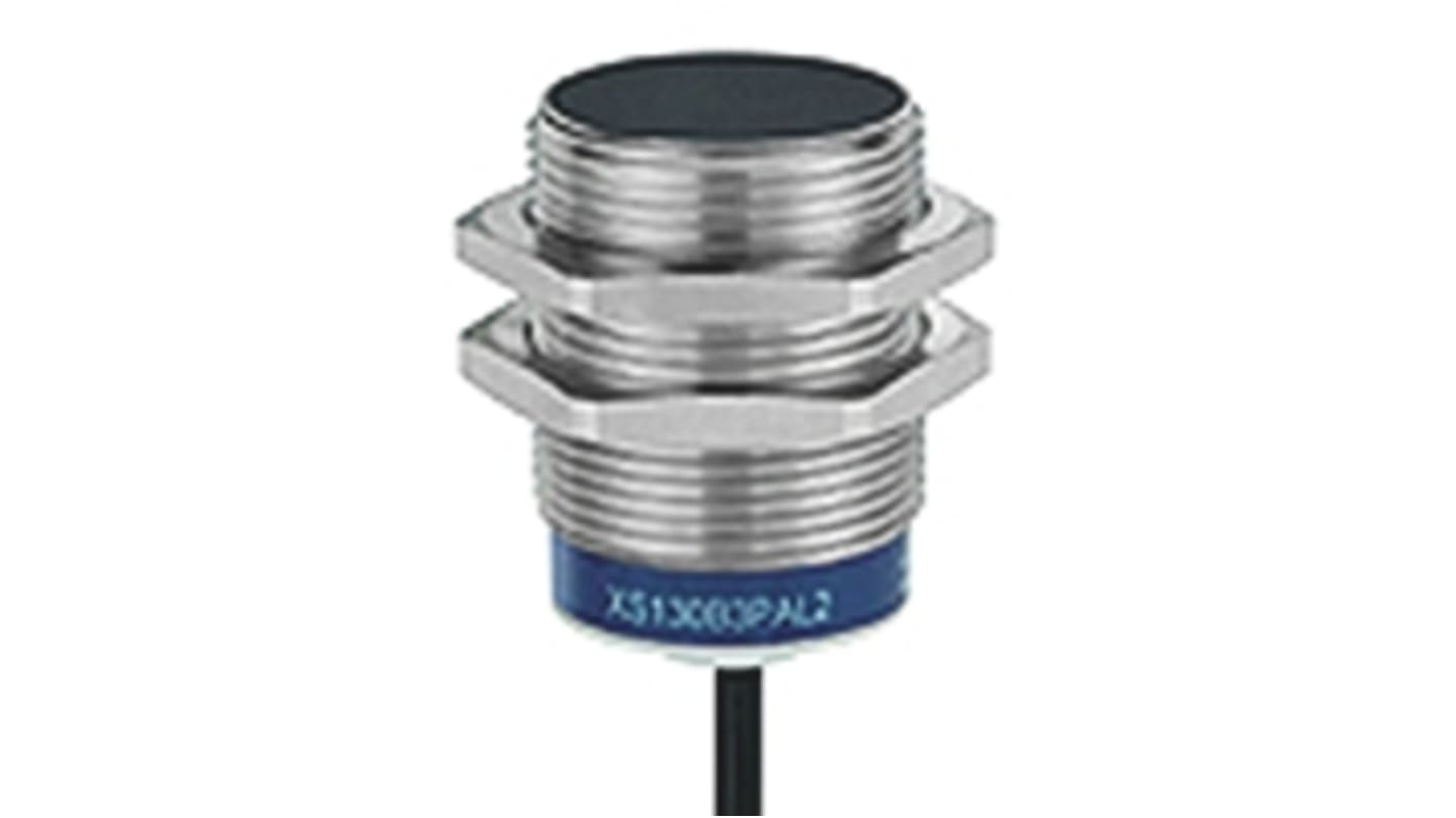 Sensore di prossimità cilindrico NPN Telemecanique Sensors XS130B3NAL2, M30, rilevamento 15 mm, IP65/IP67, alimentazione 12-24 V c.c.