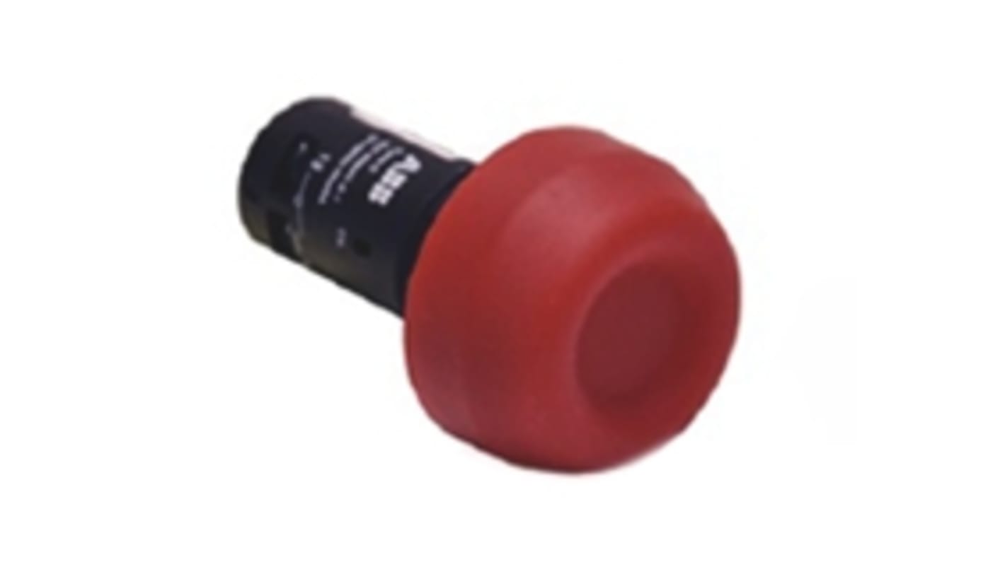 Pulsante a pannello ABB rotondo, diametro 22 mm, colore rosso, per impieghi pesanti, illuminato, montaggio a pannello.