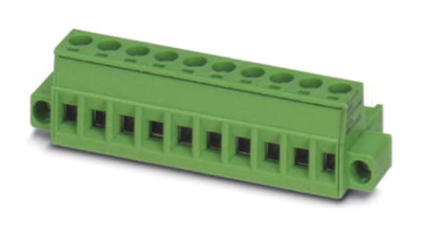 Connettore femmina a 5 vie Phoenix Contact 1795585, passo 5.08mm, sezione 2,5mm², verde - 12A, contatto femmina, bloccaggio a vite.