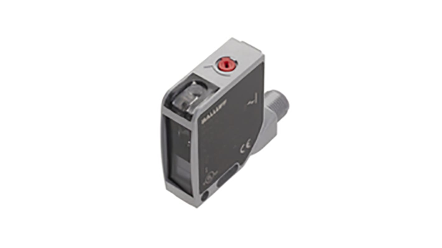 BALLUFF BOS 21M-PA-PK10-S4, sensore fotoelettrico rettangolare a retroriflessione, rilevamento fino a 4 m, montaggio a pannello, IP67.