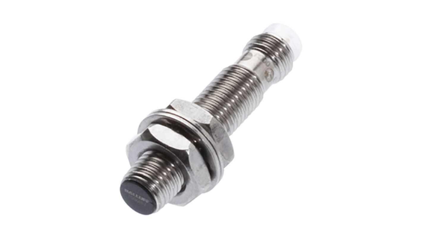 Sensore di prossimità cilindrico PNP BALLUFF BES M08EE-PSC15B-S49G-003, rilevamento 1,5 mm, IP67, acciaio inox.