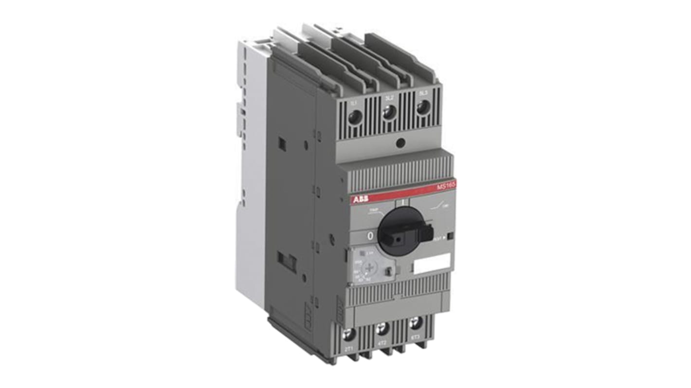 ABB 1SAM451000R1011 MS165-16, avviatore manuale per motore, potenza 7,5 kW, montaggio su guida DIN, protezione sovraccarico classe 10.