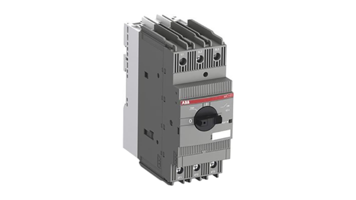 Avviatore manuale ABB 1SAM461000R1017 MO165-65 per motori fino a 30 kW, montaggio su guida DIN, protezione cortocircuito.