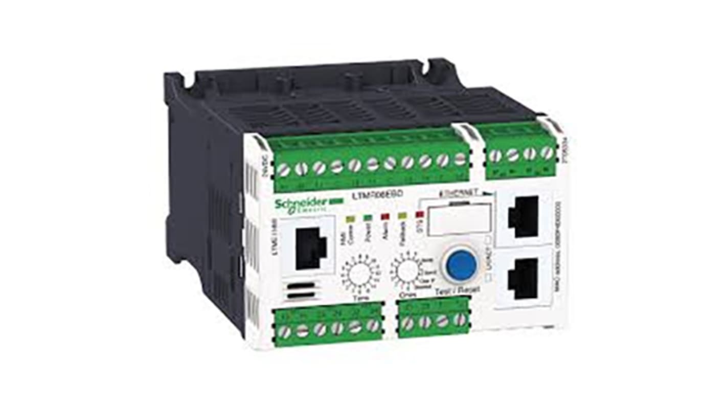 Avviatore manuale Schneider Electric LTMR08MBD, 30 W, montaggio su guida DIN, per controllo e protezione di motori elettrici.
