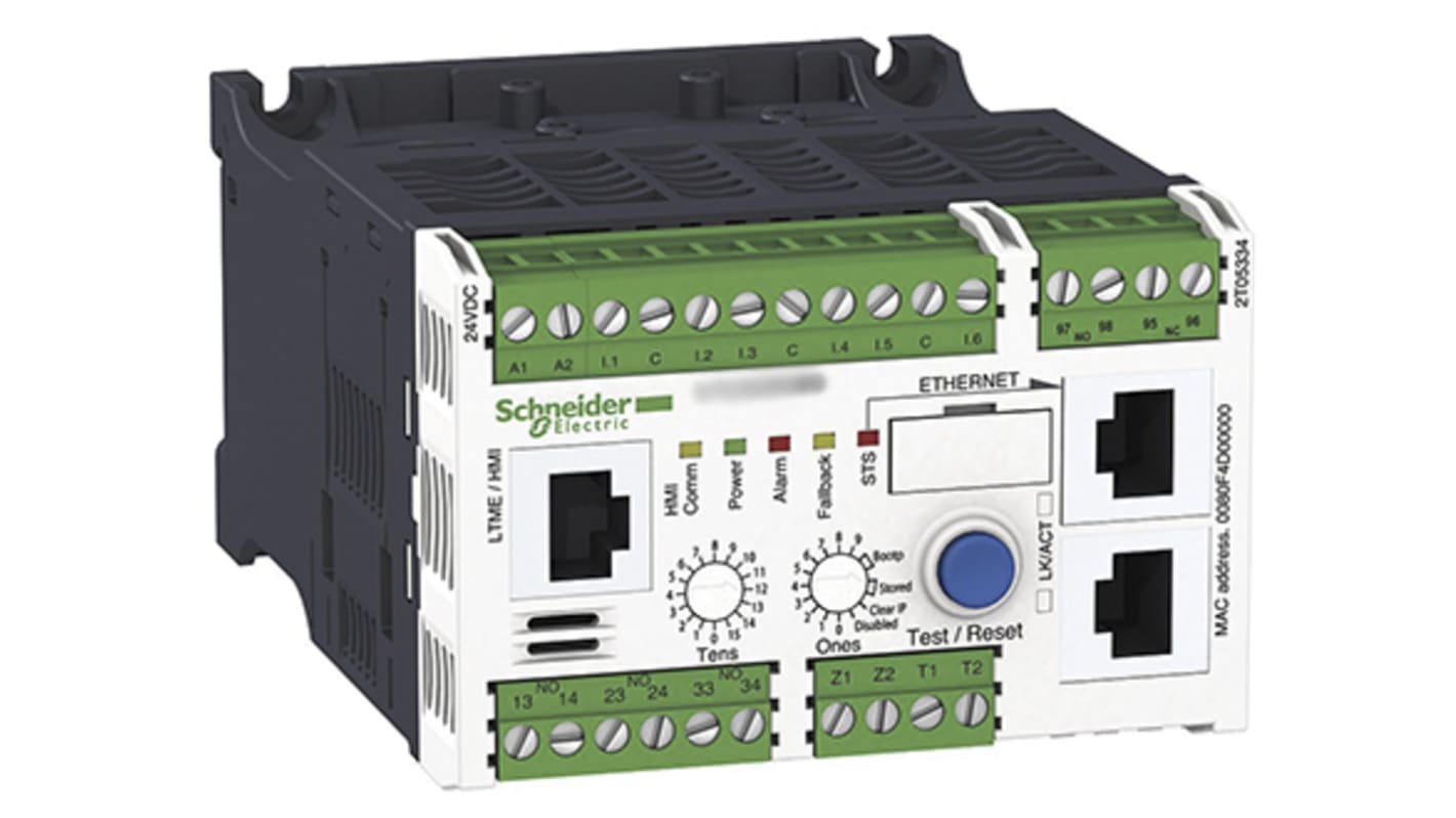 Controller motore Schneider Electric LTMR27MBD, serie TeSys T, montaggio su guida DIN, per il controllo di motori elettrici.