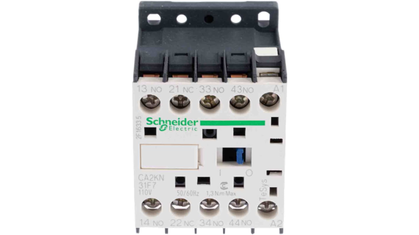 Contattore Schneider Electric CA2KN31F7, Serie TeSys K, 3NO + 1NC, 10A: compatto, ad alte prestazioni, adatto per automazione industriale.