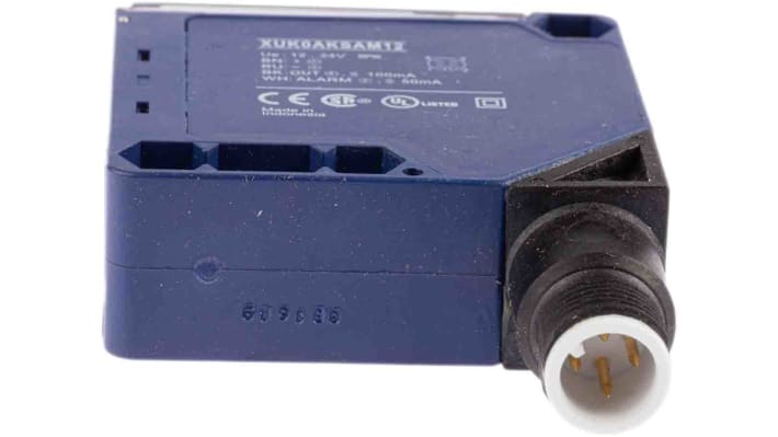 Sensore Fotoelettrico Compatto Telemecanique XUK0AKSAM12 - Rilevamento 280 mm a 30 m, IP67, Tempo di Risposta < 2 ms - Ideale per Impianti di Imballaggio, Ingegneria Aerospaziale, Sicurezza e Produzione Bevande.