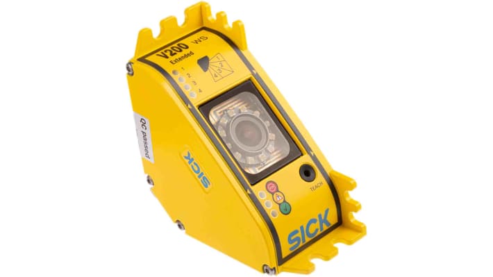 Sick V20W-0101000, autovelox a fascio singolo, rilevamento fino a 2,12 m, alloggiamento in alluminio, IP54, 90x50x90 mm.