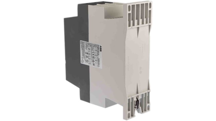 ABB 1SFA896114R1100, avviatore soft-start 3 fasi, potenza 55 kW, montaggio su guida DIN, dimensioni 70x180x220 mm.