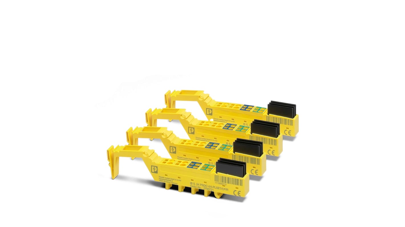 Connettore Phoenix Contact 2700721, design compatto IP20, gabbia a molla per connessioni sicure e quattro spine in linea.