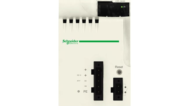 Alimentatore PLC Schneider Electric BMXCPS3020 per Modicon M340, 24-48 V c.c., 4,5 A, montaggio su rack, dimensioni 150 x 242,4 x 100 mm.
