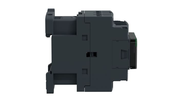 Contattore Schneider Electric LC1D18N7, 3 poli, 18 A, montaggio su guida DIN, dimensioni 45x77x84 mm, grado di protezione IP20.