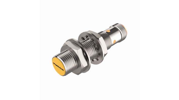Sensore di prossimità cilindrico Turck BI4U-M12-AP6X-H1141, PNP M12, rilevamento 4 mm, IP68, alimentazione 10-30 V c.c., lunghezza 52 mm.