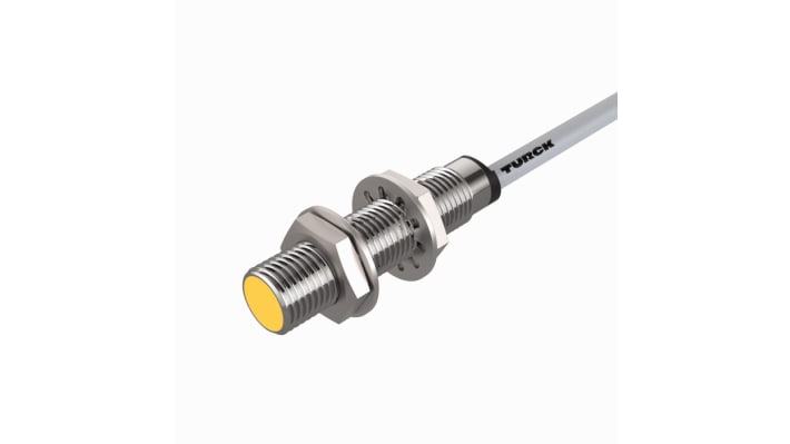 Sensore di prossimità cilindrico PNP M12 Turck BI4U-M12-AP6X, induttivo, 4 mm di rilevamento, IP68, -30/+85 °C.