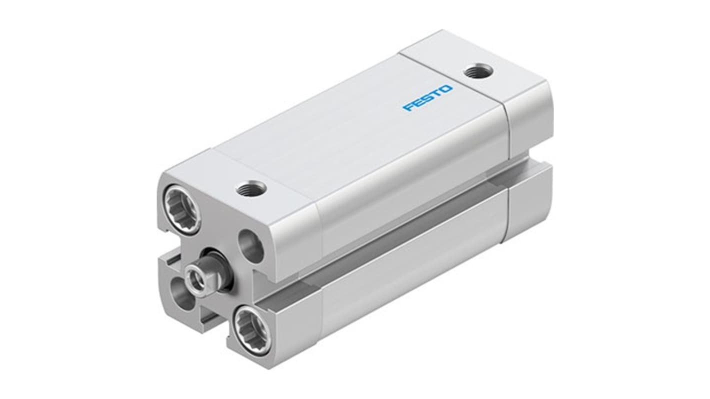 Cilindro pneumatico Festo ADN-12-35-I-P-A, doppio effetto, foro 12mm, corsa 35mm, montaggio flessibile, alluminio anodizzato.