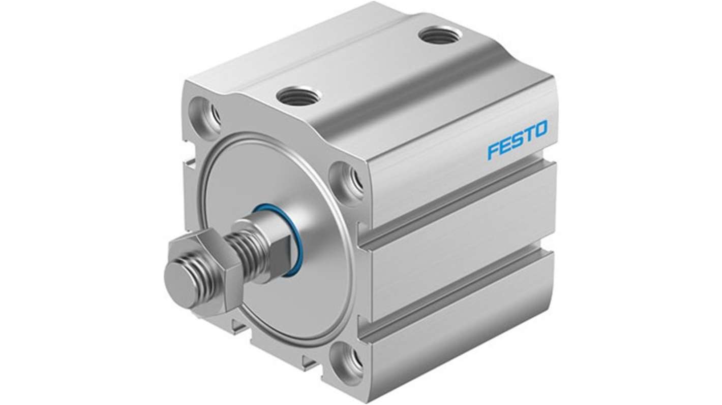 Cilindro pneumatico compatto Festo ADN-S-50-45-A-P-A-F1A, doppio effetto, foro 50 mm, corsa 45 mm, collegamento G 1/8.