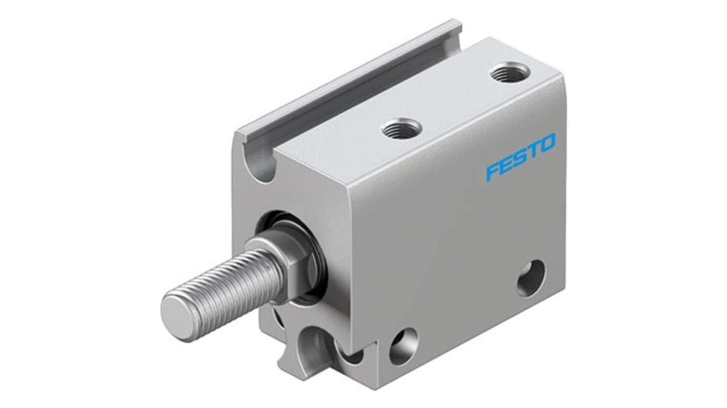 Cilindro pneumatico Festo ADN-S-10-5-A-A-F1A, doppio effetto, foro 10mm, corsa 5mm, alluminio anodizzato, M3.