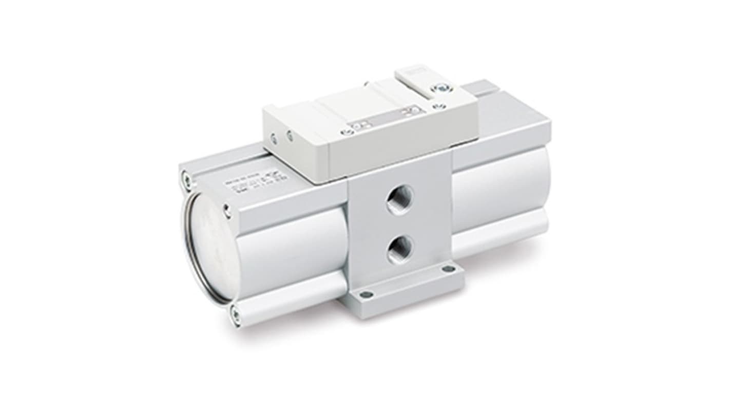 Regolatore booster pneumatico SMC VBA10A-02G-X3239, attacco Rc 1/4, incremento pressione 2:1, design compatto con filtro e manometro.