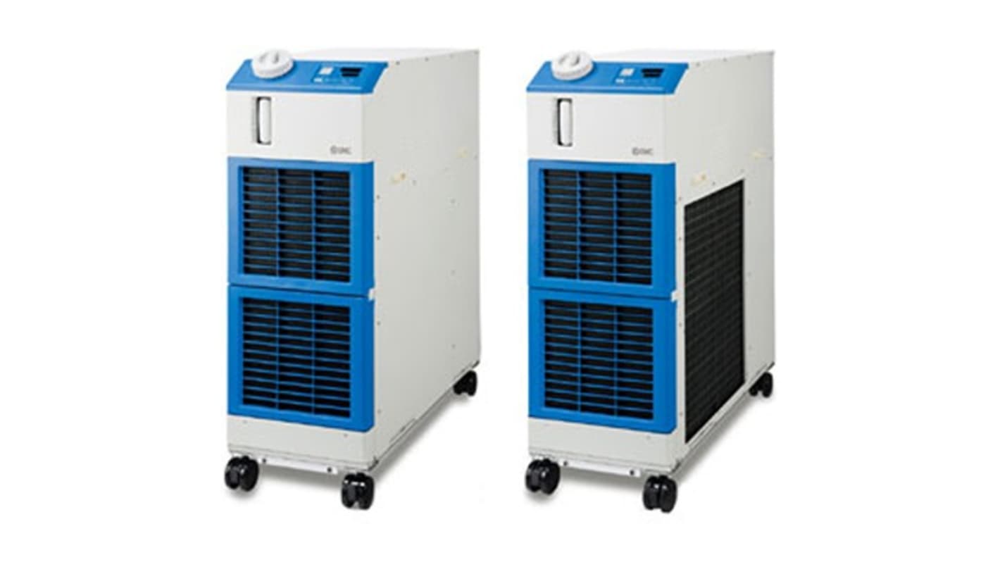 Refrigeratore SMC HRS090-AF-40, compatto e ad alta capacità per controllo temperatura in applicazioni industriali.