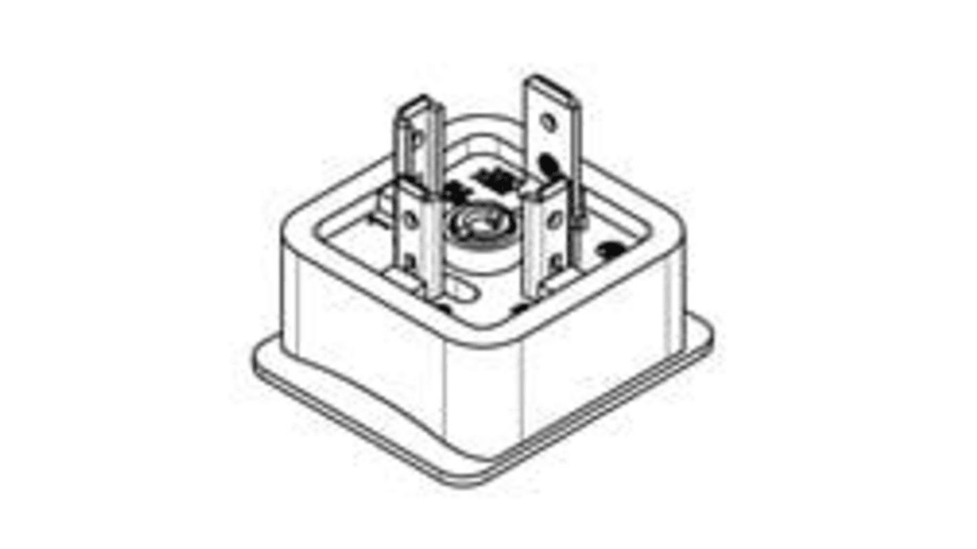 Connettore solenoide maschio 3P Molex 1210120044, progettato per applicazioni industriali con bassa emissione di alogeni.