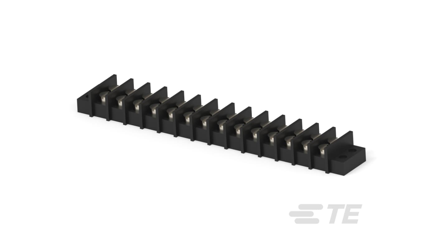 Barretta TE Connectivity 1-1546306-4, 14 contatti, passo 9.53 mm, montaggio a pannello, corrente 20 A, tensione 300 V.