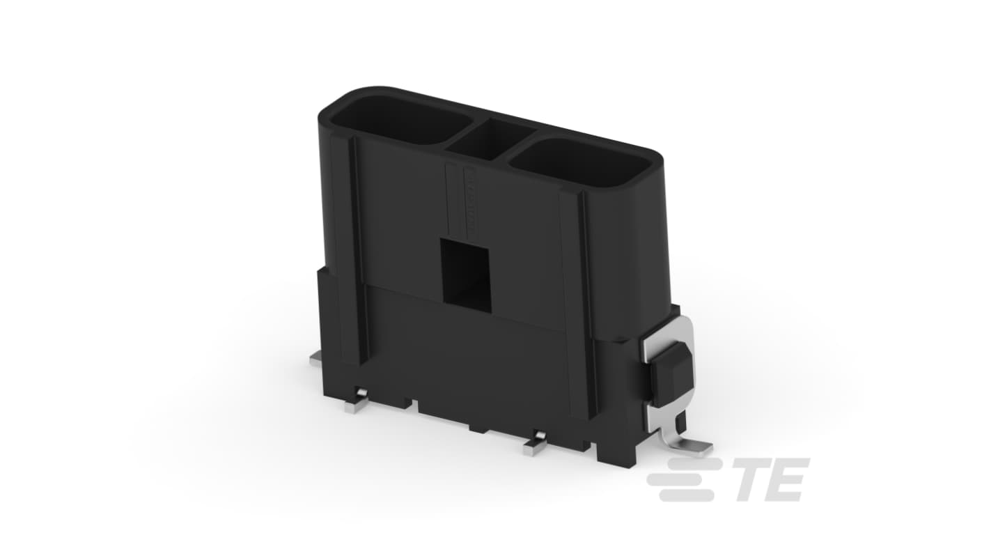 Connettore TE Connectivity 2106053-6, 4 poli, montaggio PCB, design sigillabile, corrente nominale 5A, alloggiamento nero.