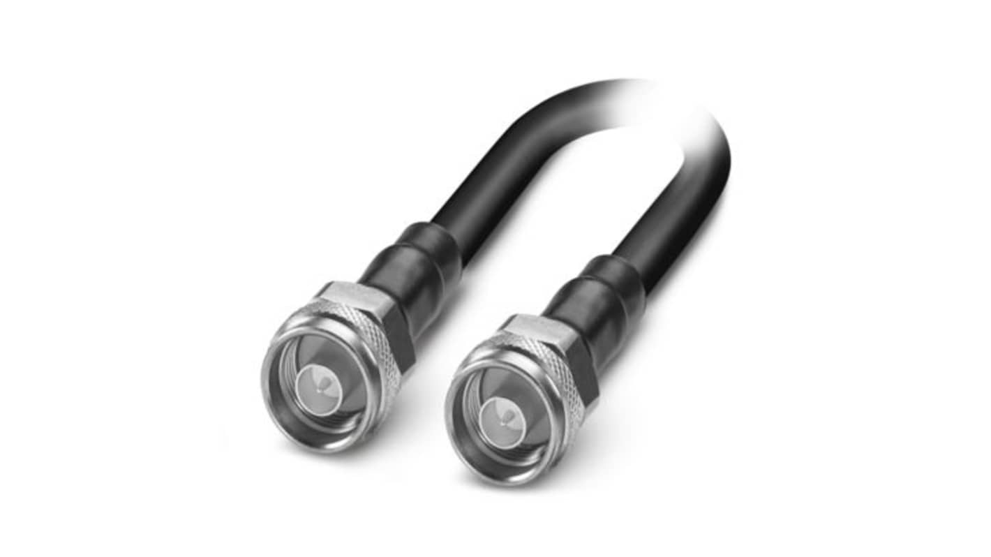 Cavo coassiale Phoenix Contact 1340126, 15 m, impedenza 50 Ω, con connettori N maschio, protezione IP65/IP67.