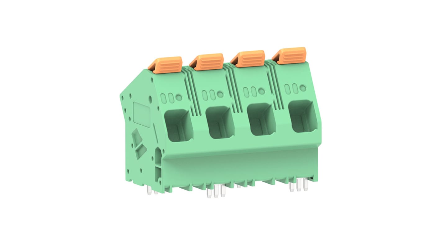 Molex morsettiera PCB a 4 vie, passo 15mm, montaggio a foro passante, costruita in poliammide, conformità RoHS.