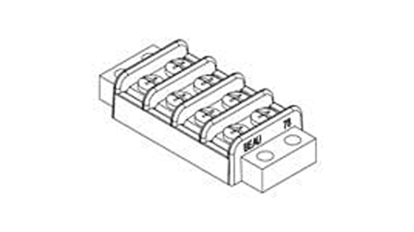 Barretta Molex 38780-0125, 4 contatti, passo 0.438mm, 2 file, design asimmetrico per connessioni sicure e montaggio facilitato.