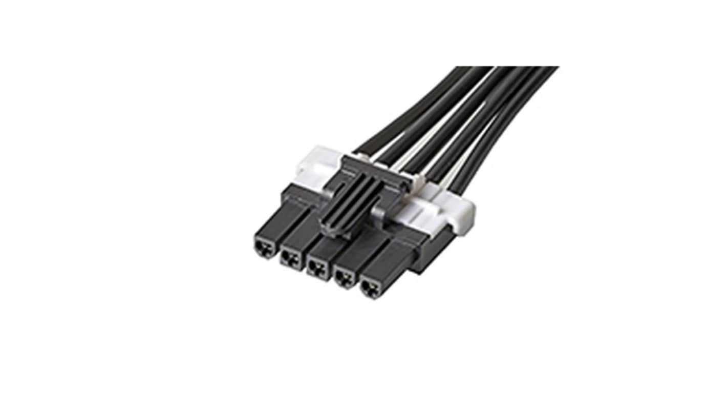 Cavo assemblato Molex 145135-0503, 300 mm, connettori Mini-Fit TPA2 femmina, cinque circuiti, tensione 600 V, corrente 11 A.