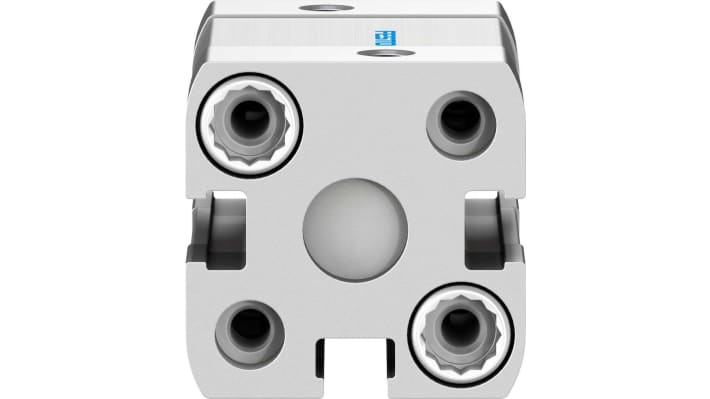 Cilindro pneumatico Festo ADN-16-10-I-P-A, doppio effetto, foro 16mm, corsa 10mm, pressione max 10 bar, dimensioni 49,7 x 29 x 29mm.