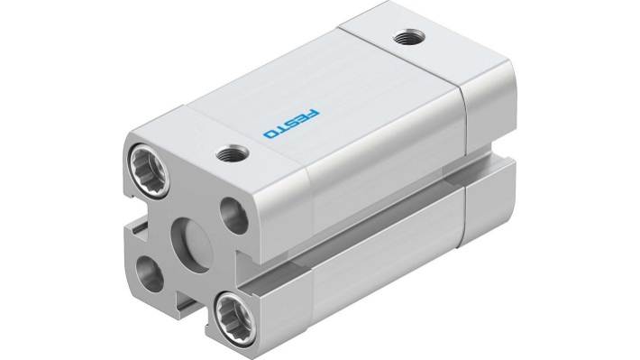 Cilindro pneumatico Festo ADN-16-20-I-P-A, doppio effetto, foro 16 mm, corsa 20 mm, attacco M5, pressione max 10 bar.