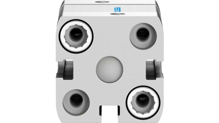 Cilindro pneumatico Festo ADN-20-10-I-P-A, doppio effetto, foro 20 mm, corsa 10 mm, connessione M5, max 10 bar.