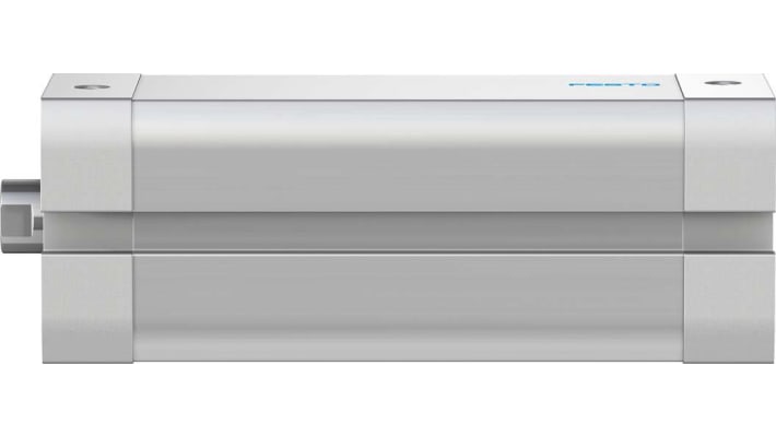 Cilindro pneumatico Festo ADN-20-60-I-P-A, doppio effetto, foro 20 mm, corsa 60 mm, dimensioni 35,5 x 35,5 x 102,5 mm.