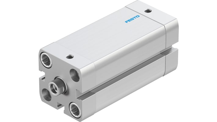 Cilindro pneumatico Festo ADN-25-50-I-P-A, doppio effetto, foro 25mm, corsa 50mm, montaggio versatile, dimensioni 39.5 x 39.5 x 94.5mm.