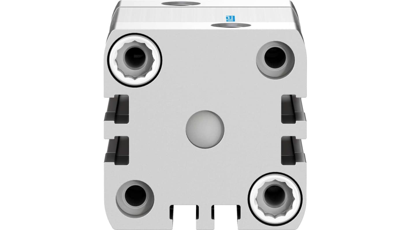 Cilindro pneumatico Festo ADN-32-20-I-P-A, doppio effetto, foro 32 mm, corsa 20 mm, attacco G 1/8, max 10 bar.