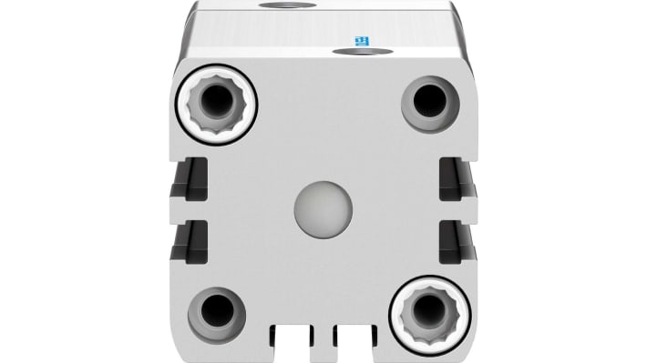 Cilindro pneumatico Festo ADN324040IPA, doppio effetto, foro 32 mm, corsa 40 mm, montaggio verticale o orizzontale. Dimensioni 90 x 47 x 47 mm.