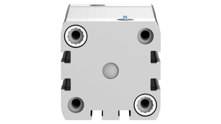 Cilindro pneumatico doppio effetto Festo ADN-40-50-I-P-A, alesaggio 40 mm, corsa 50 mm, pressione massima 10 bar.