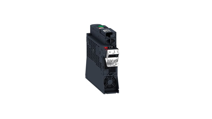 Avviatore a velocità variabile Schneider Electric ATV320U22M2B, potenza 2,2 kW, montaggio su guida DIN, dimensioni 245x60x325 mm.