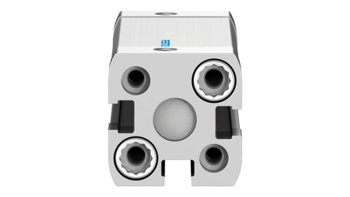 Cilindro pneumatico Festo ADN1240APA, doppio effetto, corsa 40 mm, collegamento M5, dimensioni 27.5 x 27.5 x 79.2 mm.