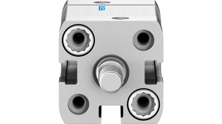 Cilindro pneumatico Festo ADN-16-15-A-P-A, doppio effetto, foro 16 mm, corsa 15 mm, collegamento M5, peso 79 g.