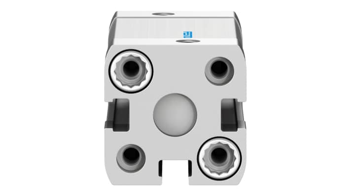 Cilindro pneumatico Festo ADN-16-25-A-P-A, doppio effetto, alesaggio 16 mm, corsa 25 mm, attacco M5, peso 110 g.