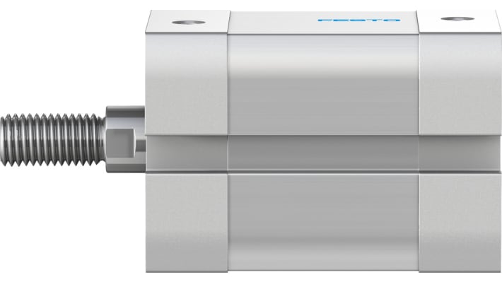 Cilindro pneumatico Festo ADN-20-15-A-P-A, doppio effetto, foro 20 mm, corsa 15 mm, pressione max 10 bar.