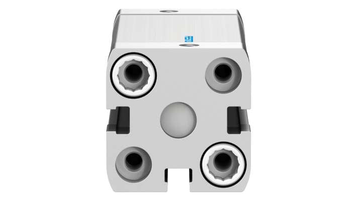 Cilindro pneumatico doppio effetto Festo ADN2050APA, foro 20 mm, corsa 50 mm, attacco M5, pressione max 10 bar.