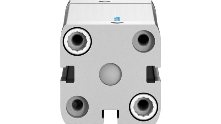 Cilindro pneumatico Festo ADN-25-50-A-P-A, doppio effetto, foro 25 mm, corsa 50 mm, attacco M5, montaggio orizzontale o verticale.