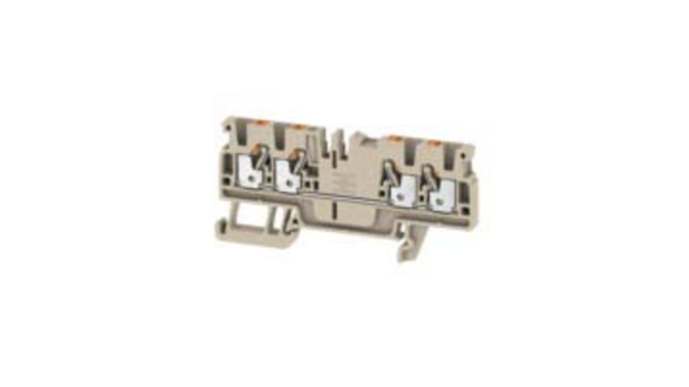 Morsettiera DIN Weidmüller 1521690000, Beige 24A Singolo Livello - Tecnologia Push-in per Quadri Elettrici e Automazione