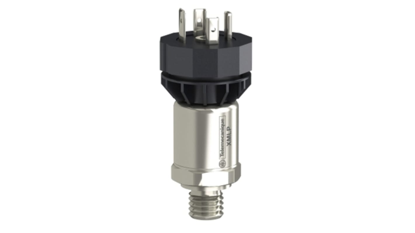Sensore di pressione differenziale Telemecanique Sensors XMLP016BC71F, corpo in metallo, uscita 0-10 V, montaggio su cavo.