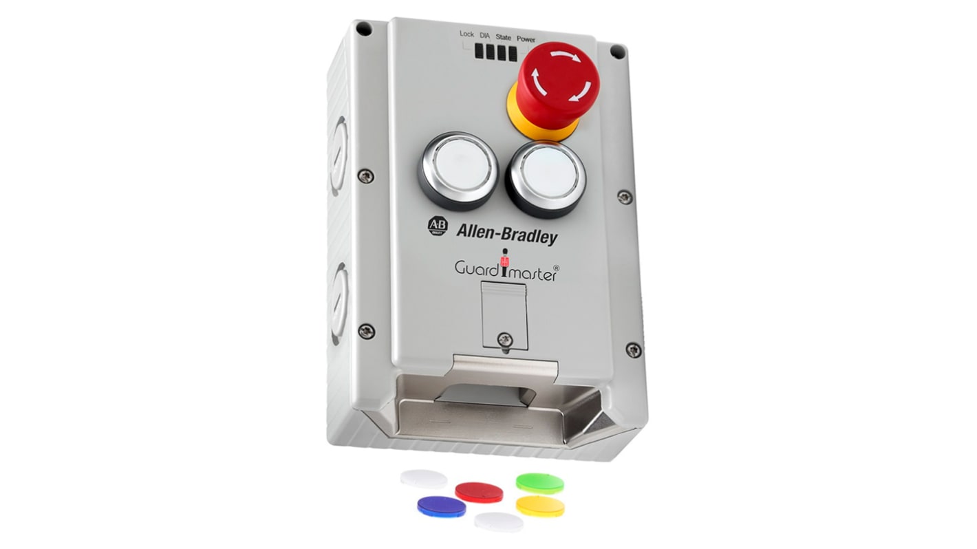 Interruttore di interblocco a solenoide Allen Bradley Guardmaster 442G-MABL-UT-C03, protezione IP65, dimensioni 114mm x 285.3mm x 174mm.