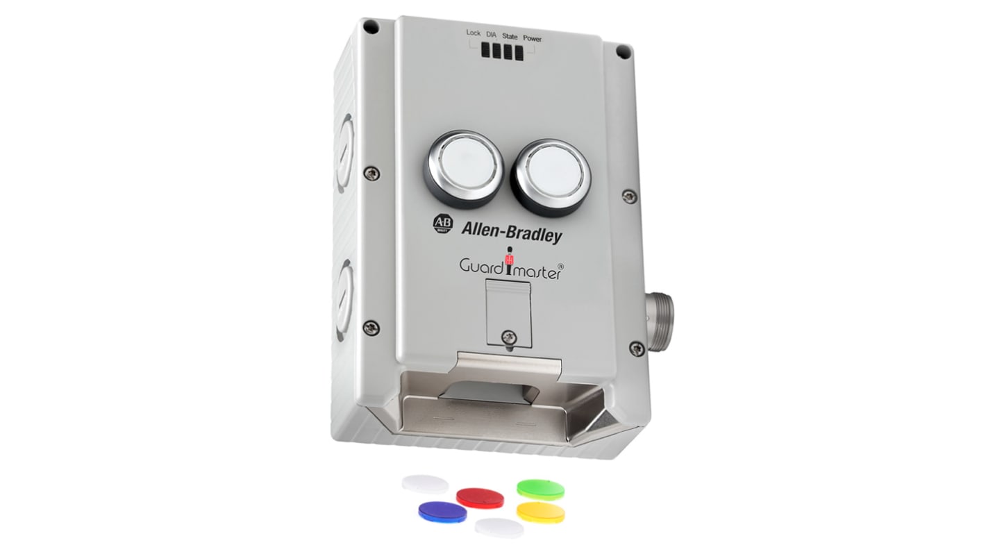 Interruttore di interblocco a solenoide Allen Bradley Guardmaster 442G-MABL-URM-C02, protezione IP65, dimensioni 285.3 x 114 x 113.9 mm.