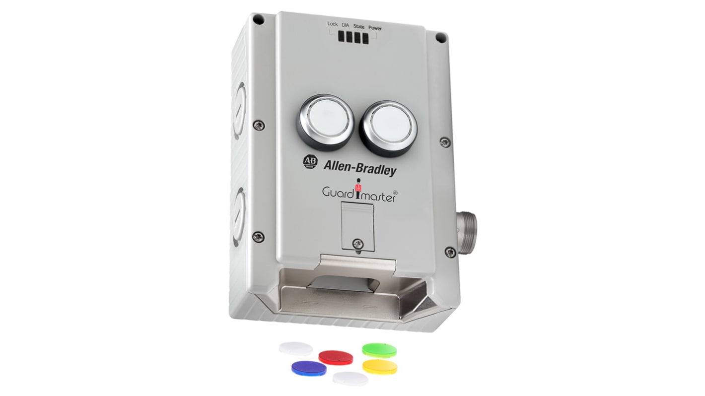 Allen Bradley Guardmaster interruttore a solenoide 442G-MABL-ULM-C02, con attuatore RFID e grado di protezione IP65.